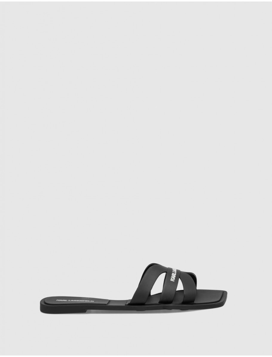 CHANCLA KARL LAGERFELD JELLY IV MATT SLIDE NEGRO