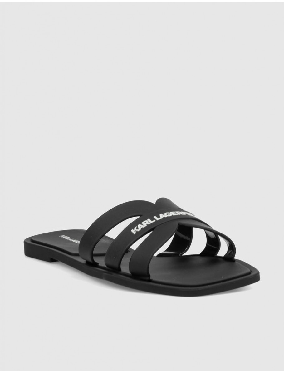 CHANCLA KARL LAGERFELD JELLY IV MATT SLIDE NEGRO