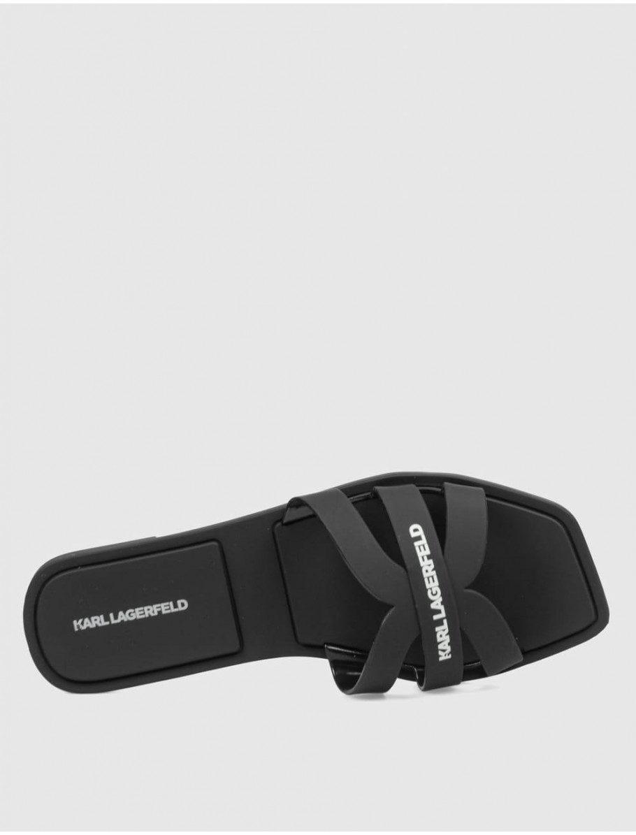 CHANCLA KARL LAGERFELD JELLY IV MATT SLIDE NEGRO