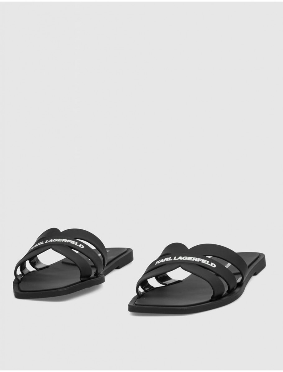 CHANCLA KARL LAGERFELD JELLY IV MATT SLIDE NEGRO