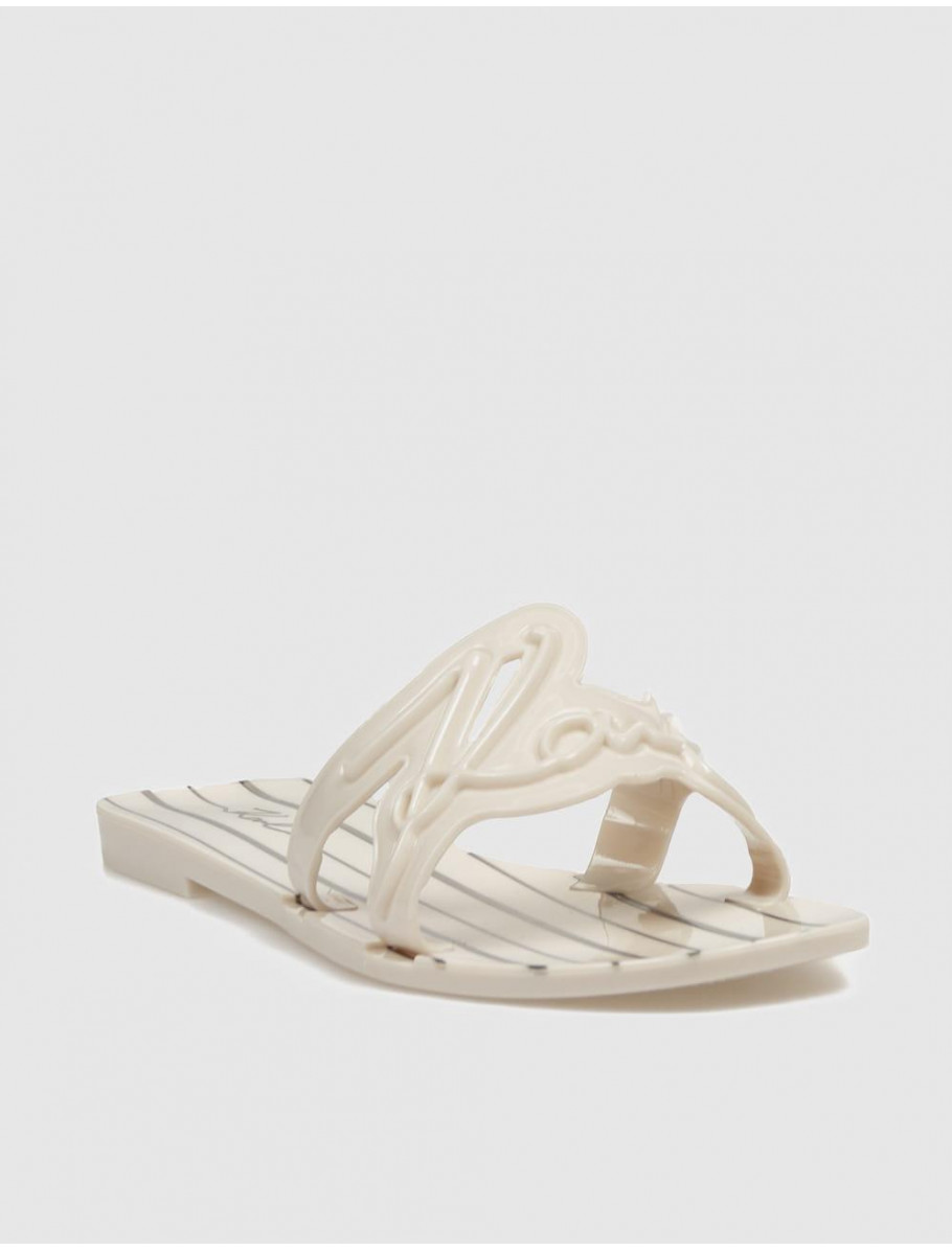 CHANCLA KARL LAGERFELD JELLY SIGNATURE STRIPES BEIG