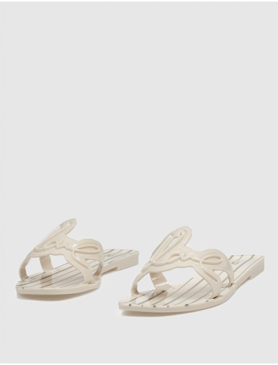CHANCLA KARL LAGERFELD JELLY SIGNATURE STRIPES BEIG