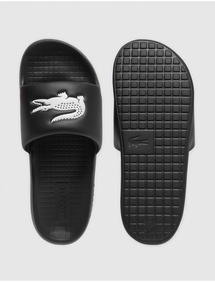 CHANCLA LACOSTE SERVE SLIDE 10 NEGRO