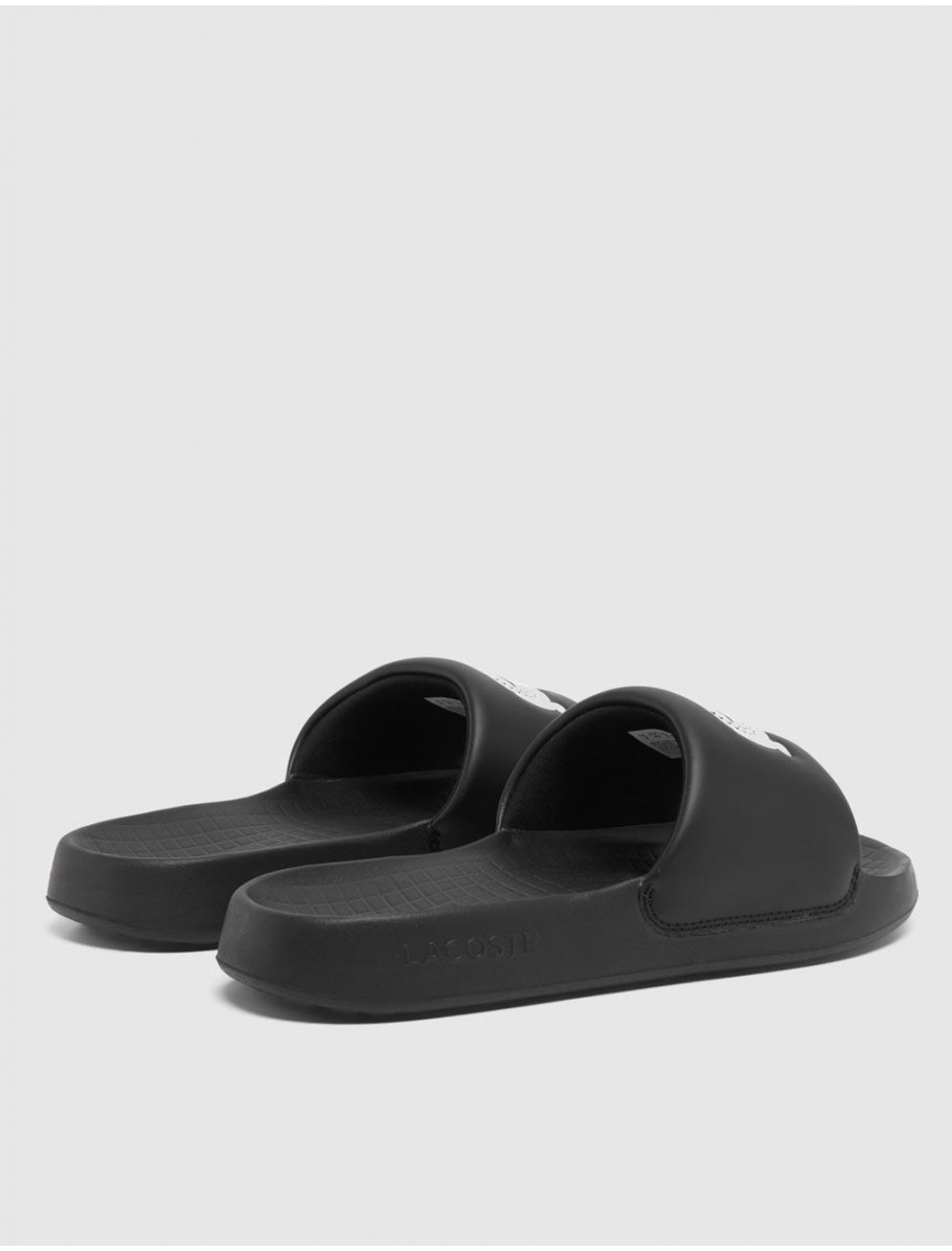 CHANCLA LACOSTE SERVE SLIDE 10 NEGRO