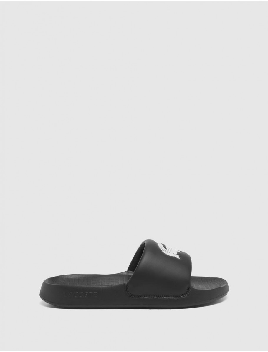 CHANCLA LACOSTE SERVE SLIDE 10 NEGRO