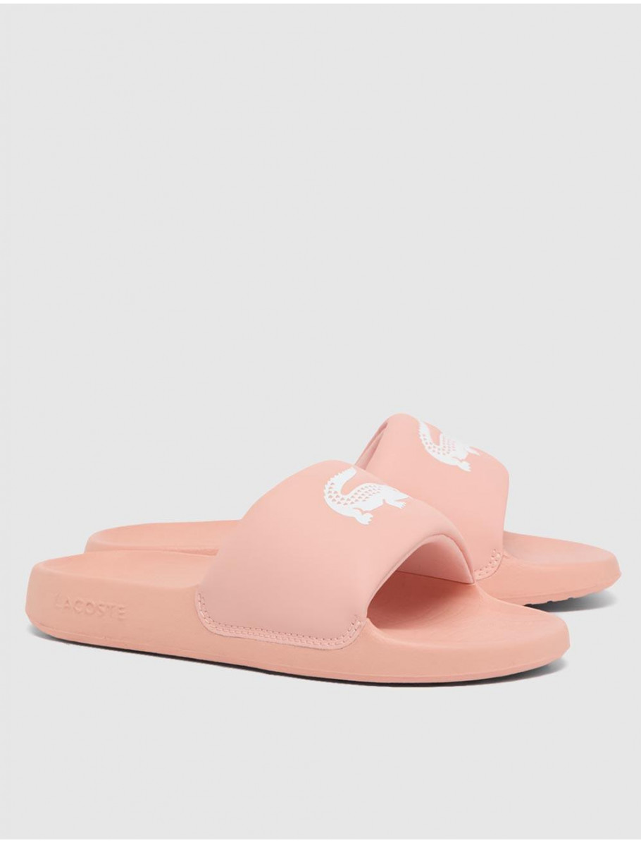 CHANCLA LACOSTE SERVE SLIDE 10 ROSA