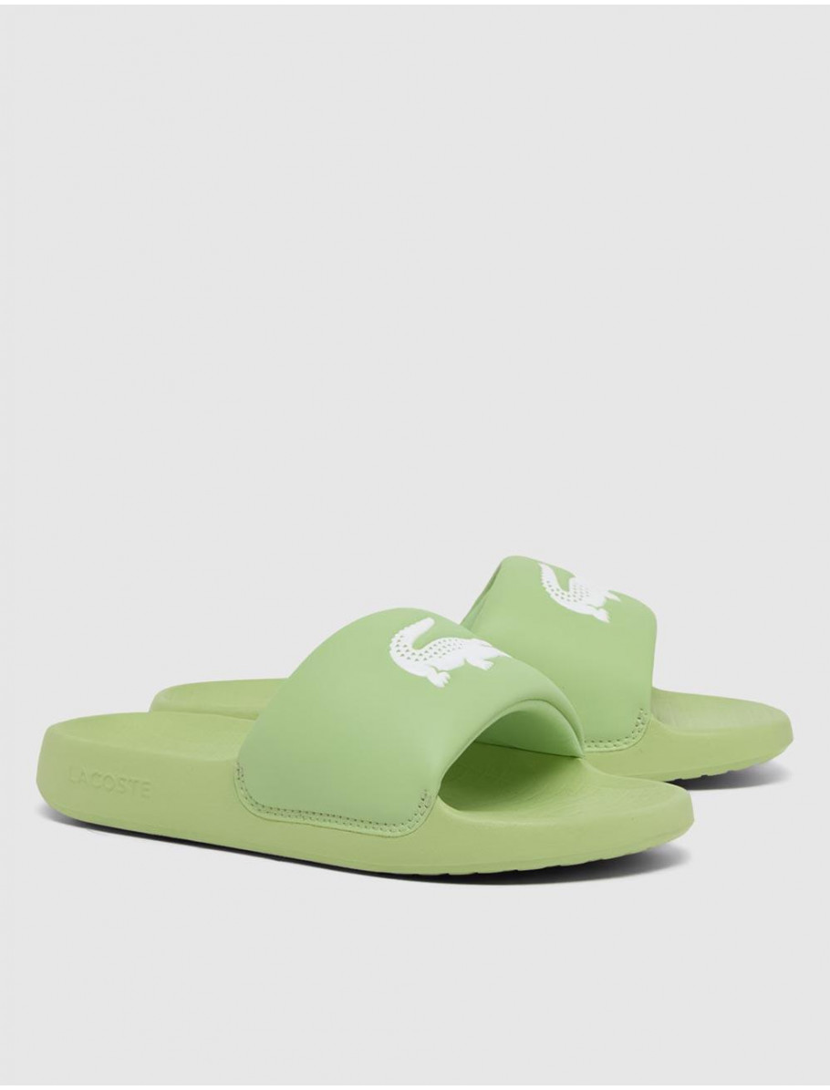 CHANCLA LACOSTE SERVE SLIDE 10 VERDE