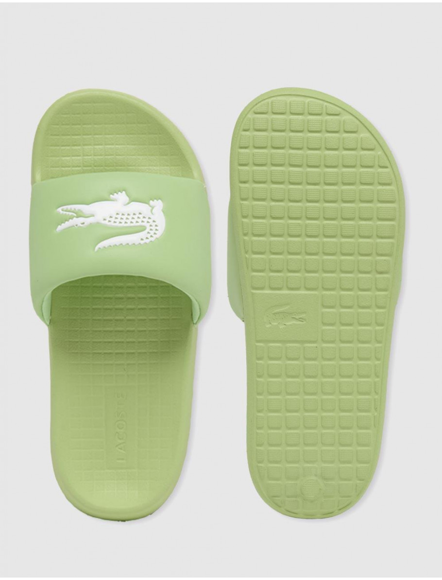 CHANCLA LACOSTE SERVE SLIDE 10 VERDE