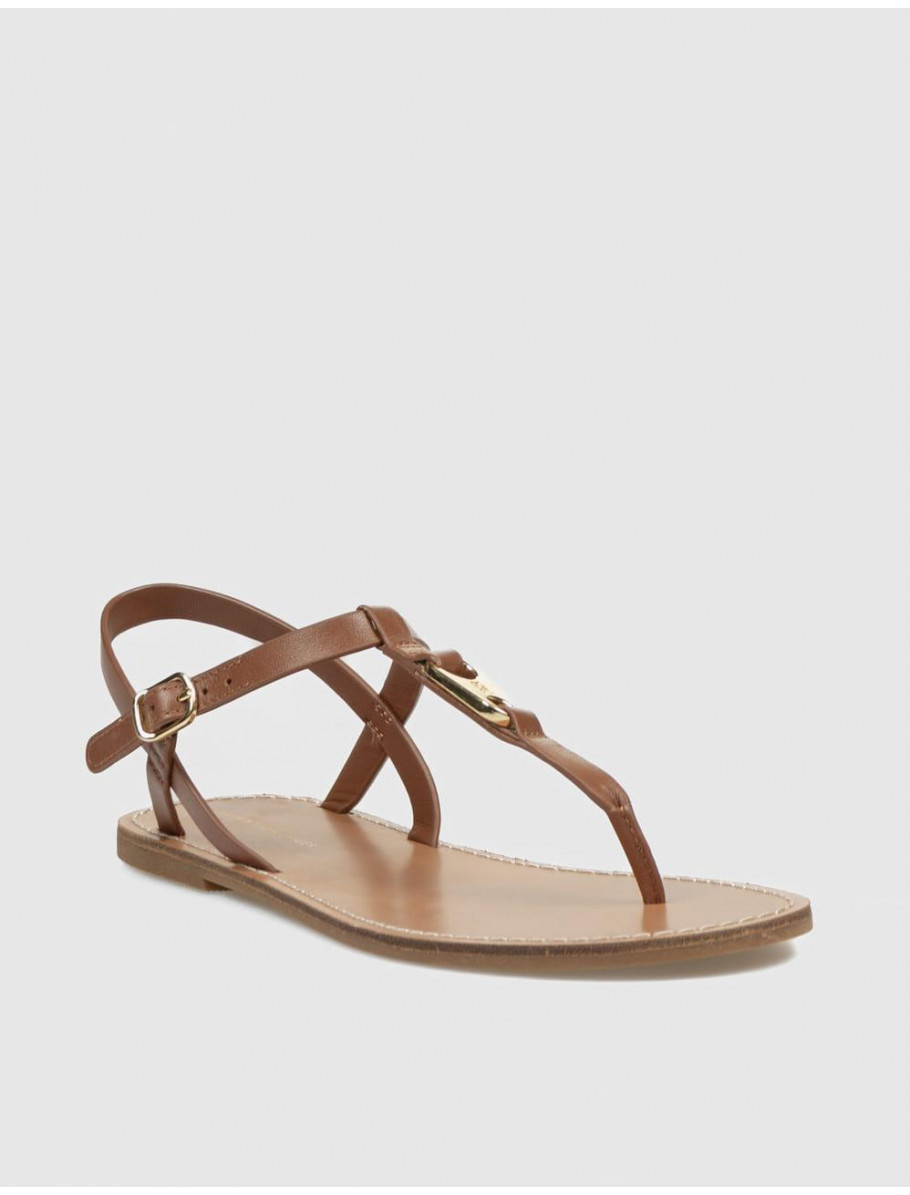 SANDALIA DE DEDO TOMMY HILFIGER LEATHER THONG SANDAL CUERO