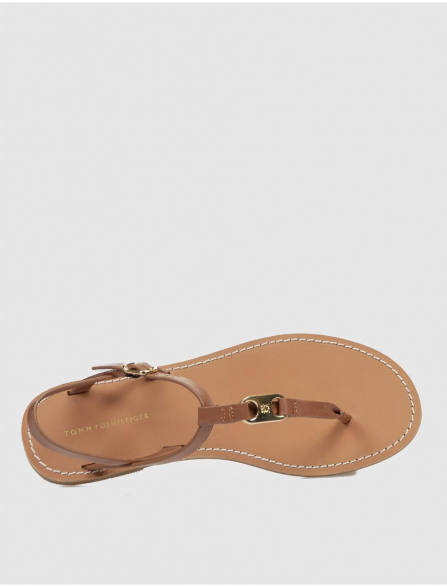 SANDALIA DE DEDO TOMMY HILFIGER LEATHER THONG SANDAL CUERO