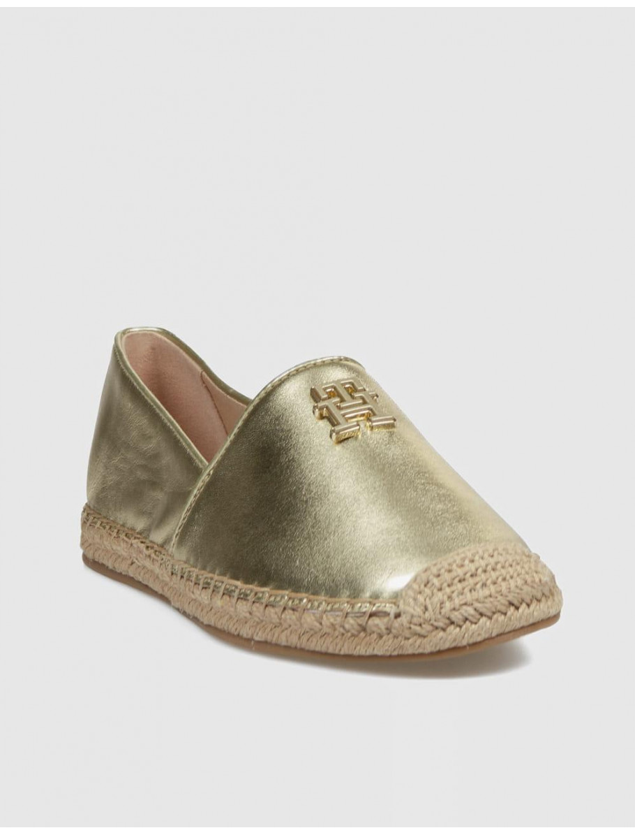 ALPARGATA TOMMY HILFIGER TH LOGO GOLD ESPADRILLE ORO