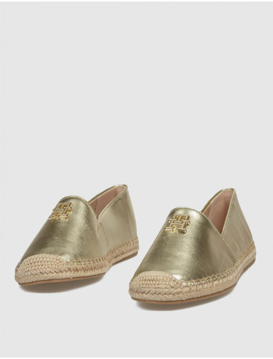 ALPARGATA TOMMY HILFIGER TH LOGO GOLD ESPADRILLE ORO