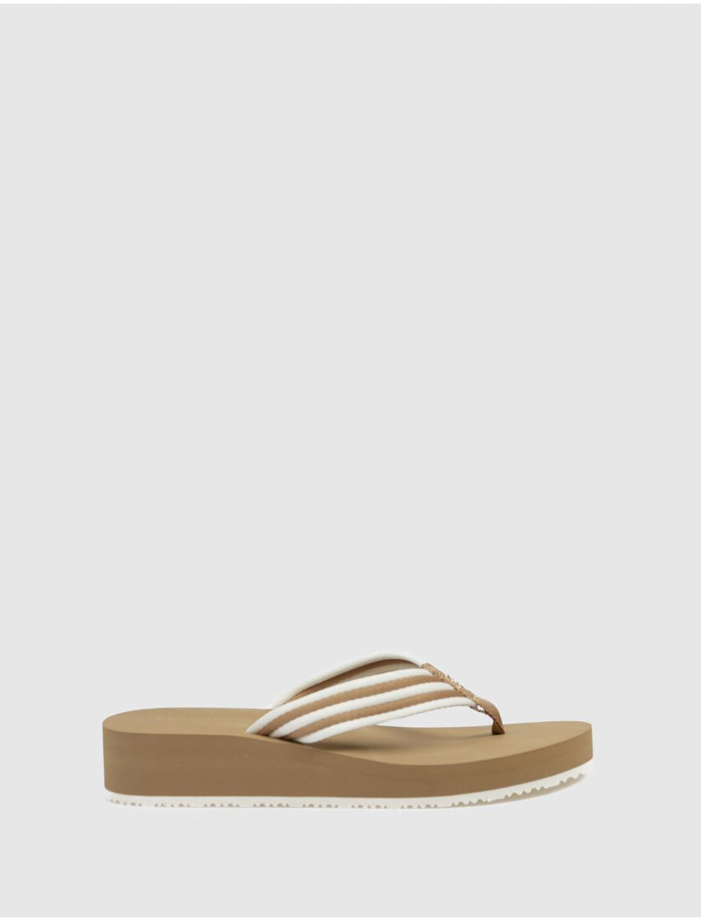 CHANCLA TOMMY HILFIGER TH STRIPE SUMMER SANDAL BEIG