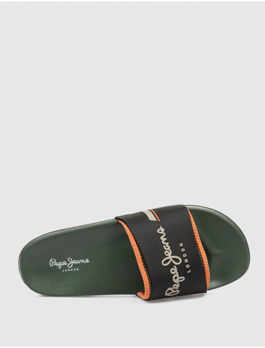 CHANCLA PEPE JEANS SLIDER GLAM VERDE