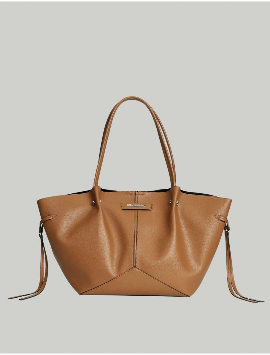 BOLSO KARL LAGERFED K RSG MD SQUARE TOTE PEB EMB CaMEL