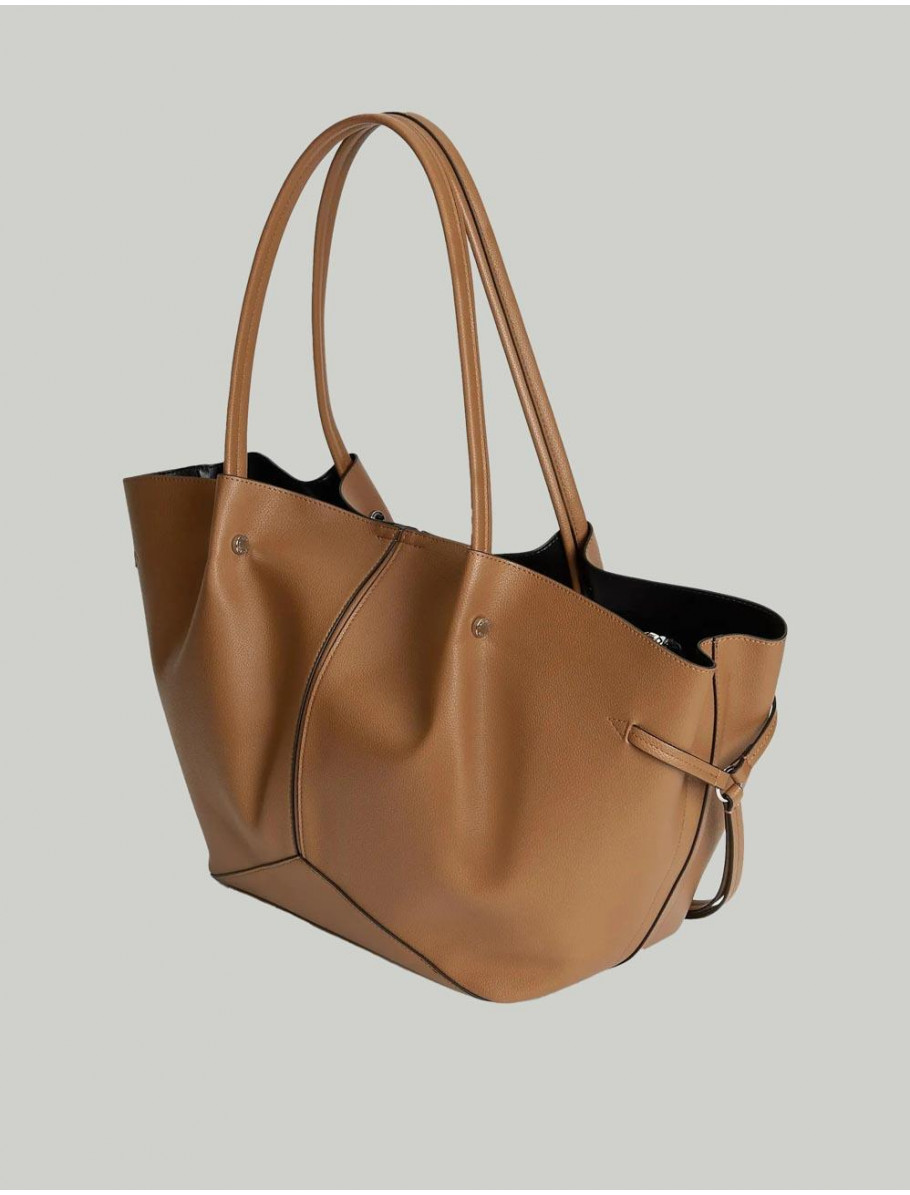 BOLSO KARL LAGERFED K RSG MD SQUARE TOTE PEB EMB CaMEL