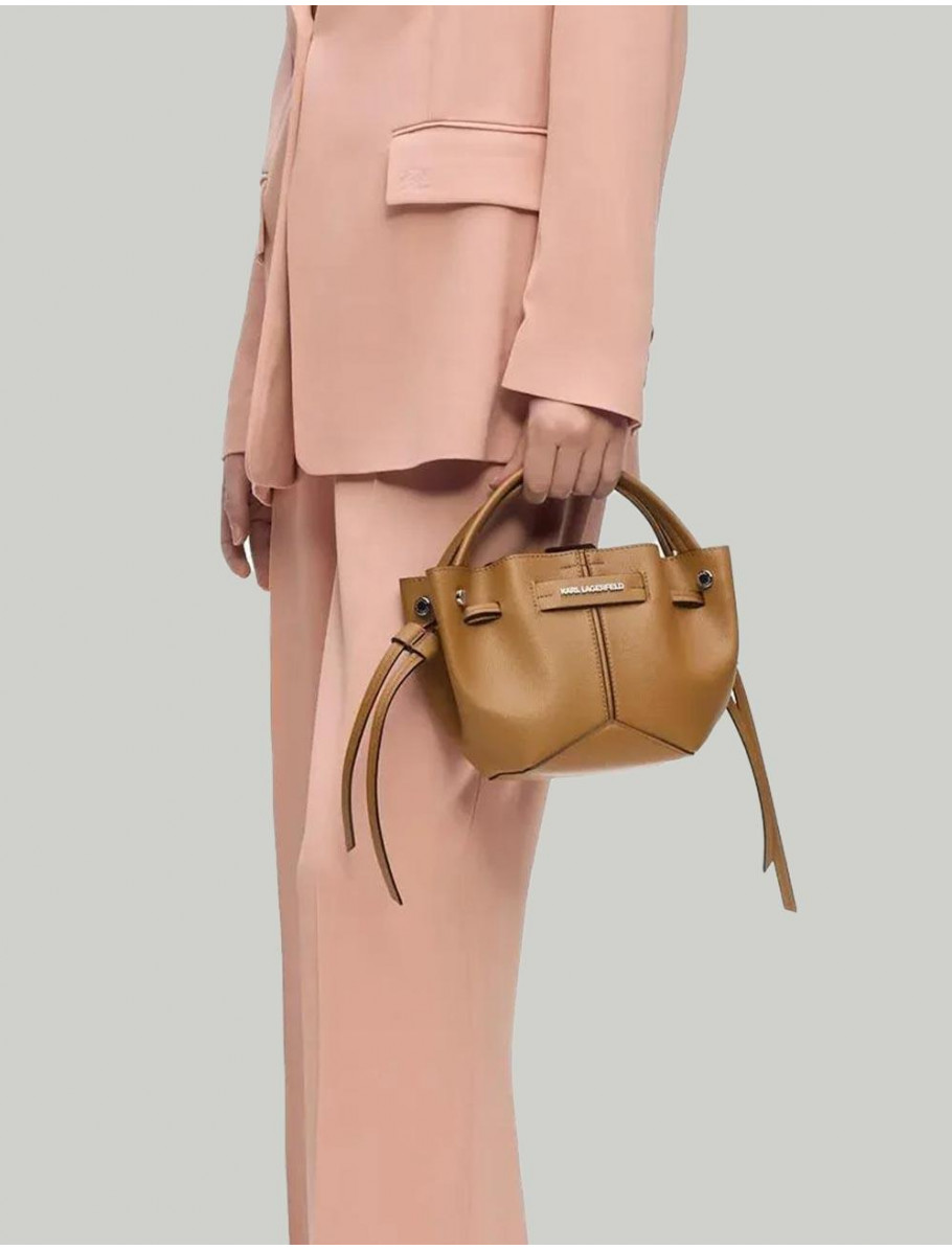 BOLSO KARL LAGERFED K RSG MD SQUARE TOTE PEB EMB CaMEL