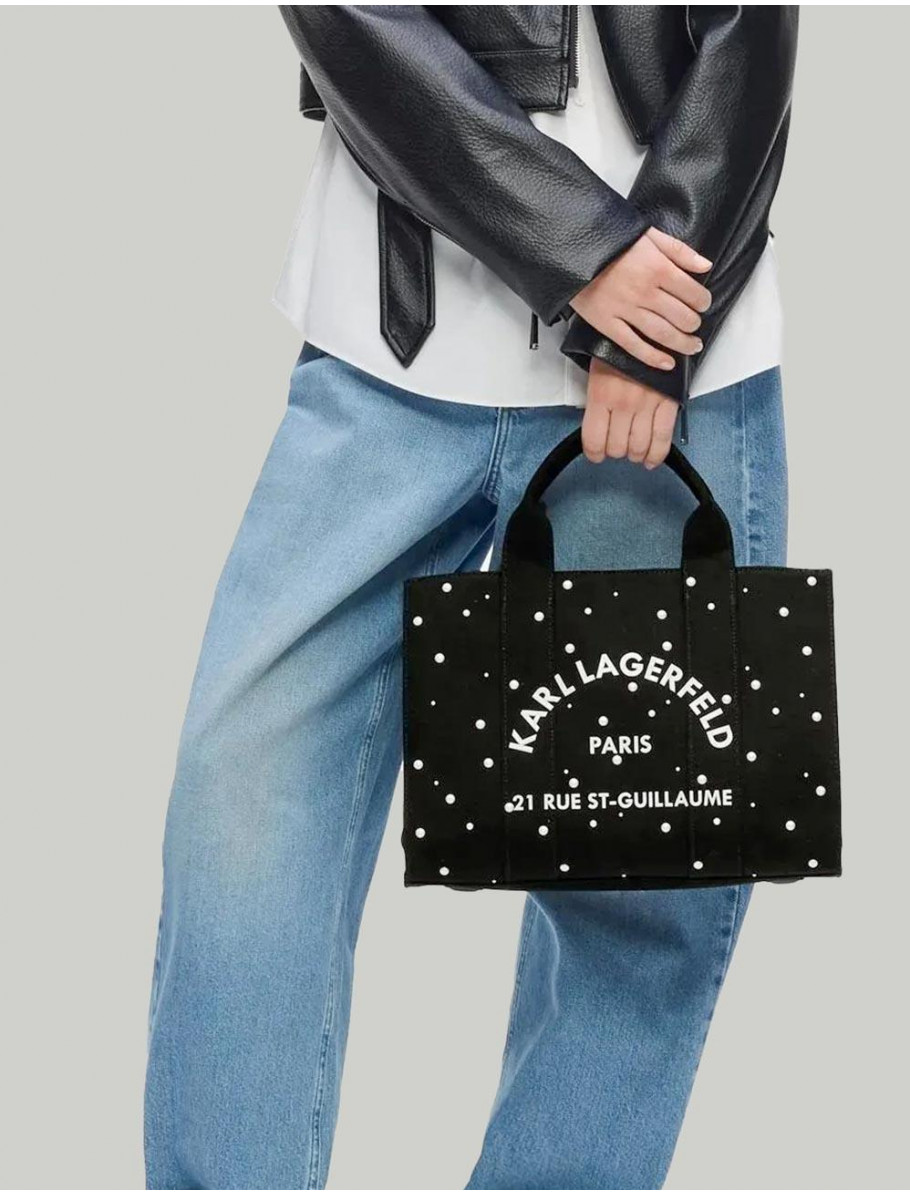 BOLSO KARL LAGERFED K RSG SQUARE PEARLS MD NEGRO