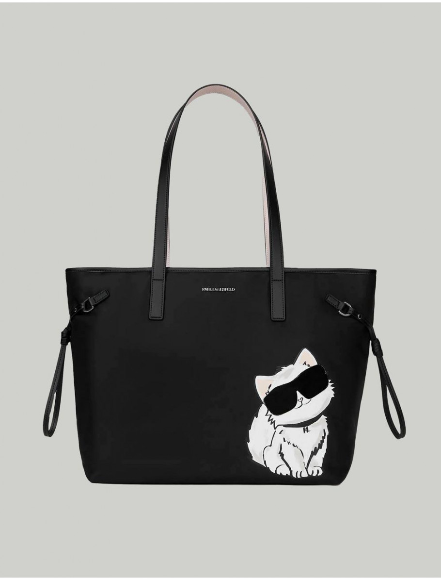 BOLSO KARL LAGERFED IKON BIG CHOUPETTE NYLO NEGRO