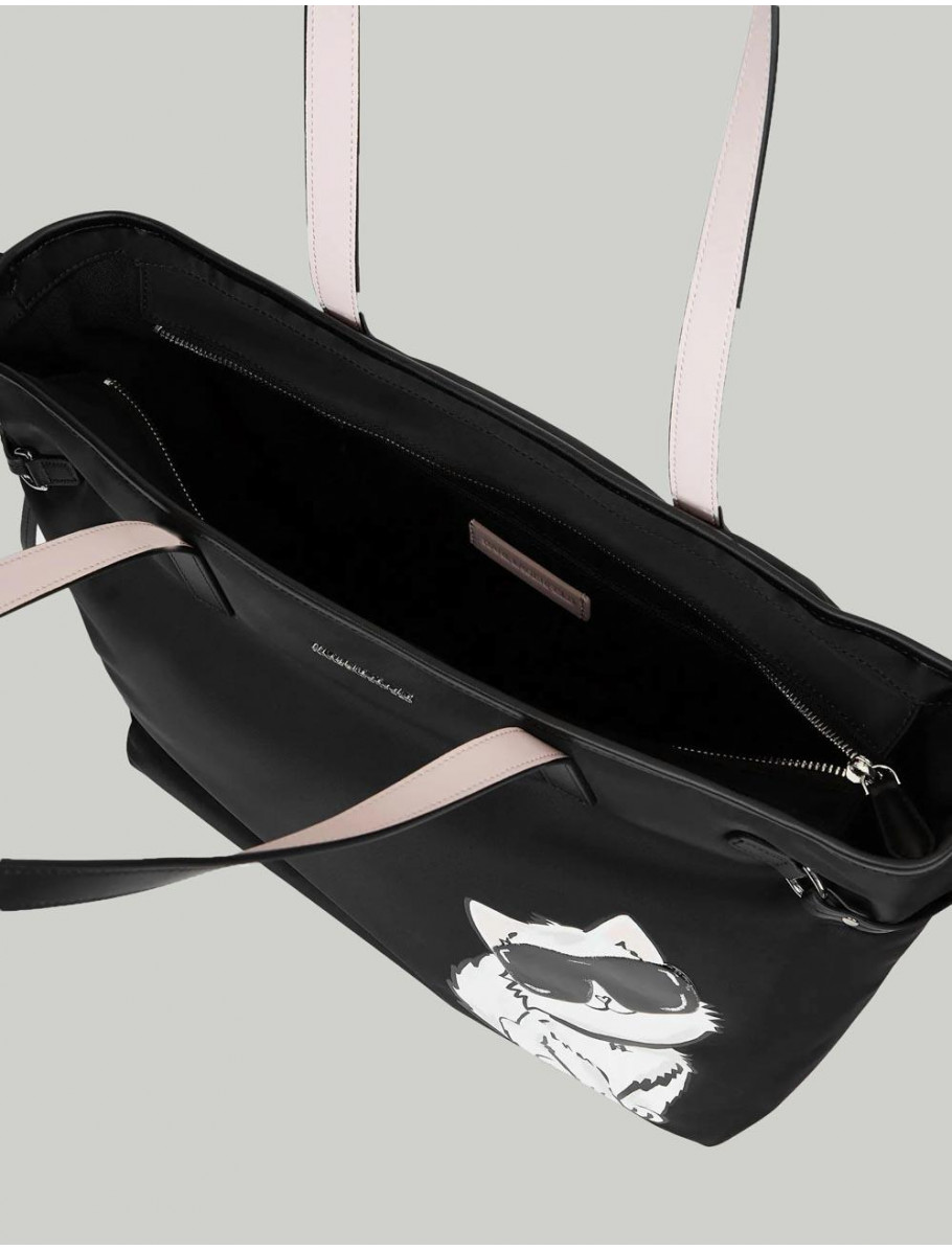 BOLSO KARL LAGERFED IKON BIG CHOUPETTE NYLO NEGRO