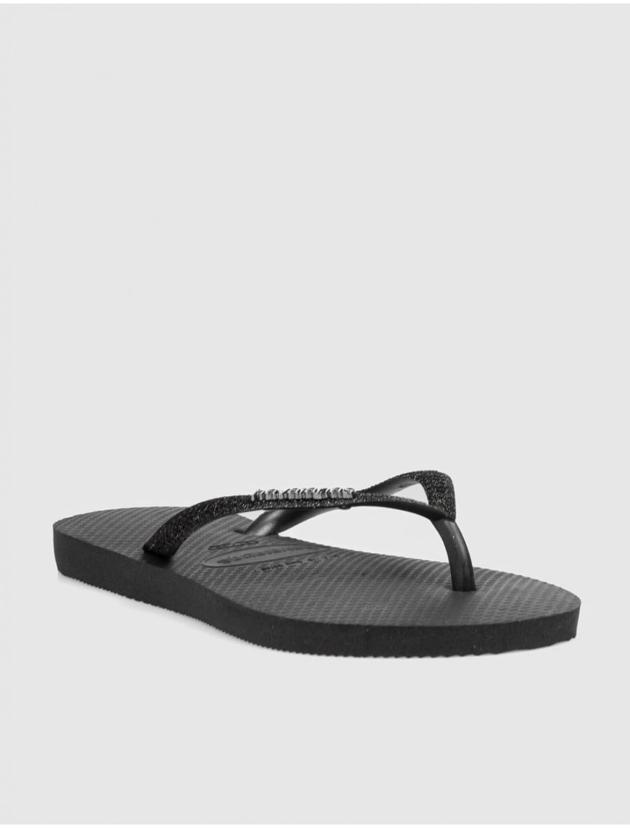 CHANCLA HAVAIANAS SLIM GLITTER II NEGRO
