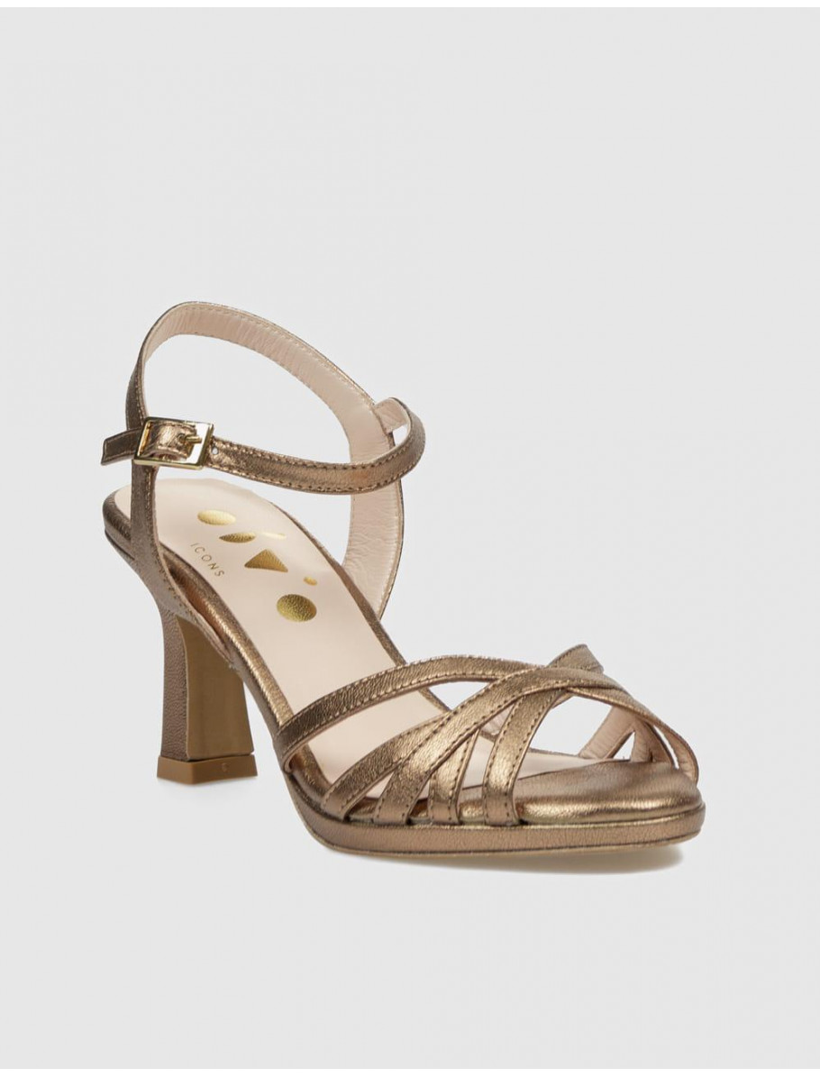 SANDALIA OBVIO SHOES TELLA BRONCE