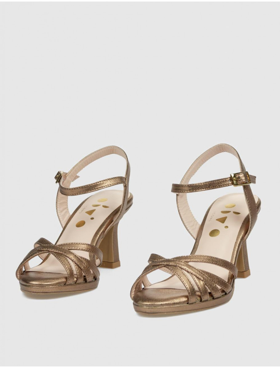 SANDALIA OBVIO SHOES TELLA BRONCE