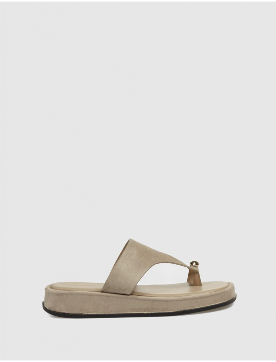 SANDALIA DE DEDO KAMOME TRENDS CEPO BEIG