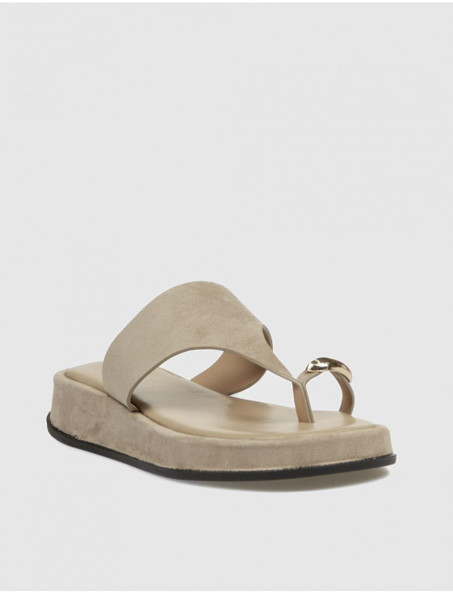SANDALIA DE DEDO KAMOME TRENDS CEPO BEIG