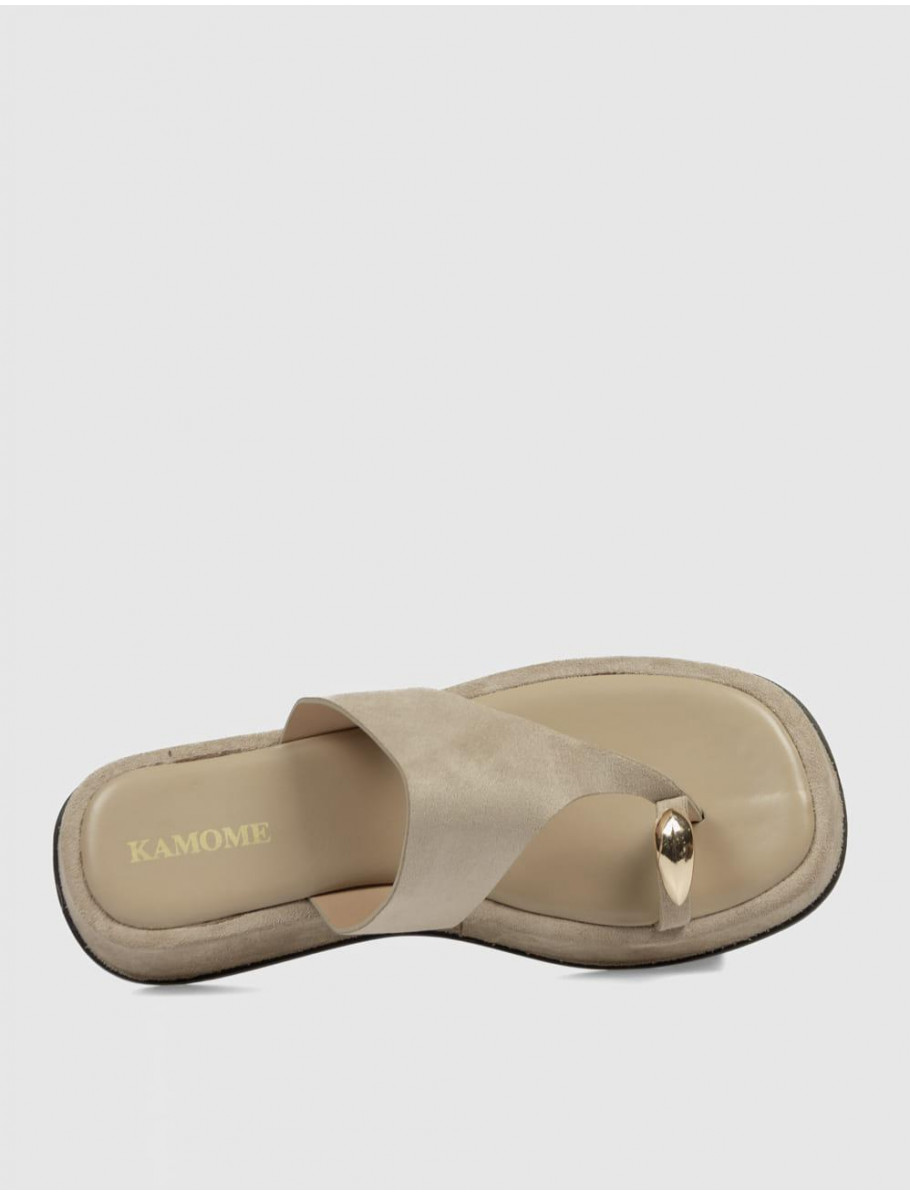 SANDALIA DE DEDO KAMOME TRENDS CEPO BEIG