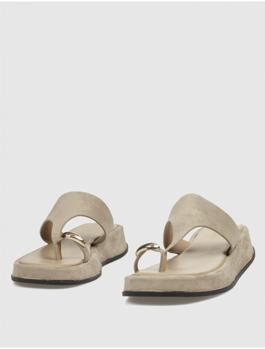 SANDALIA DE DEDO KAMOME TRENDS CEPO BEIG