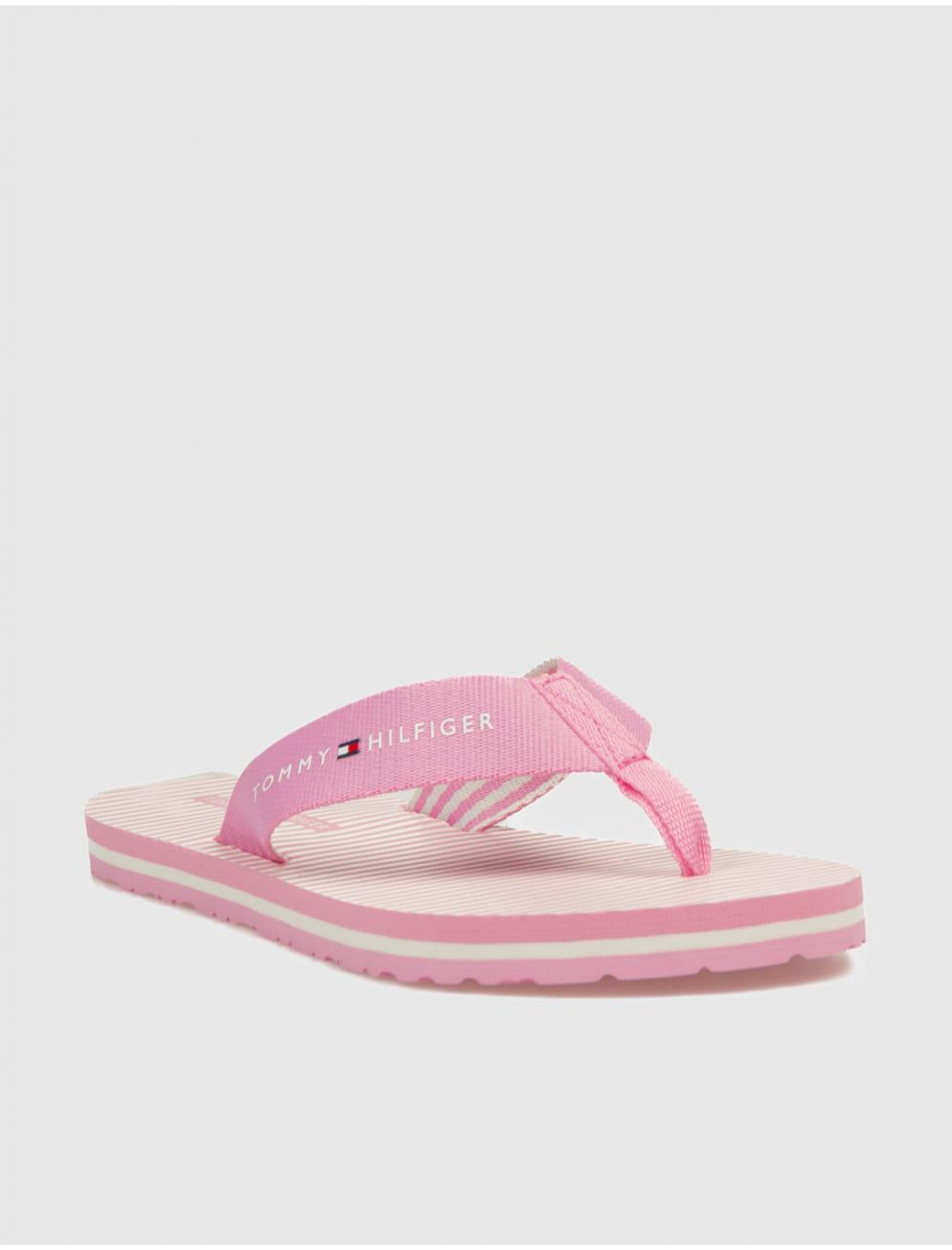 CHANCLA TOMMY HILFIGER TH ITHACA STRIPE SUMMER ROSA
