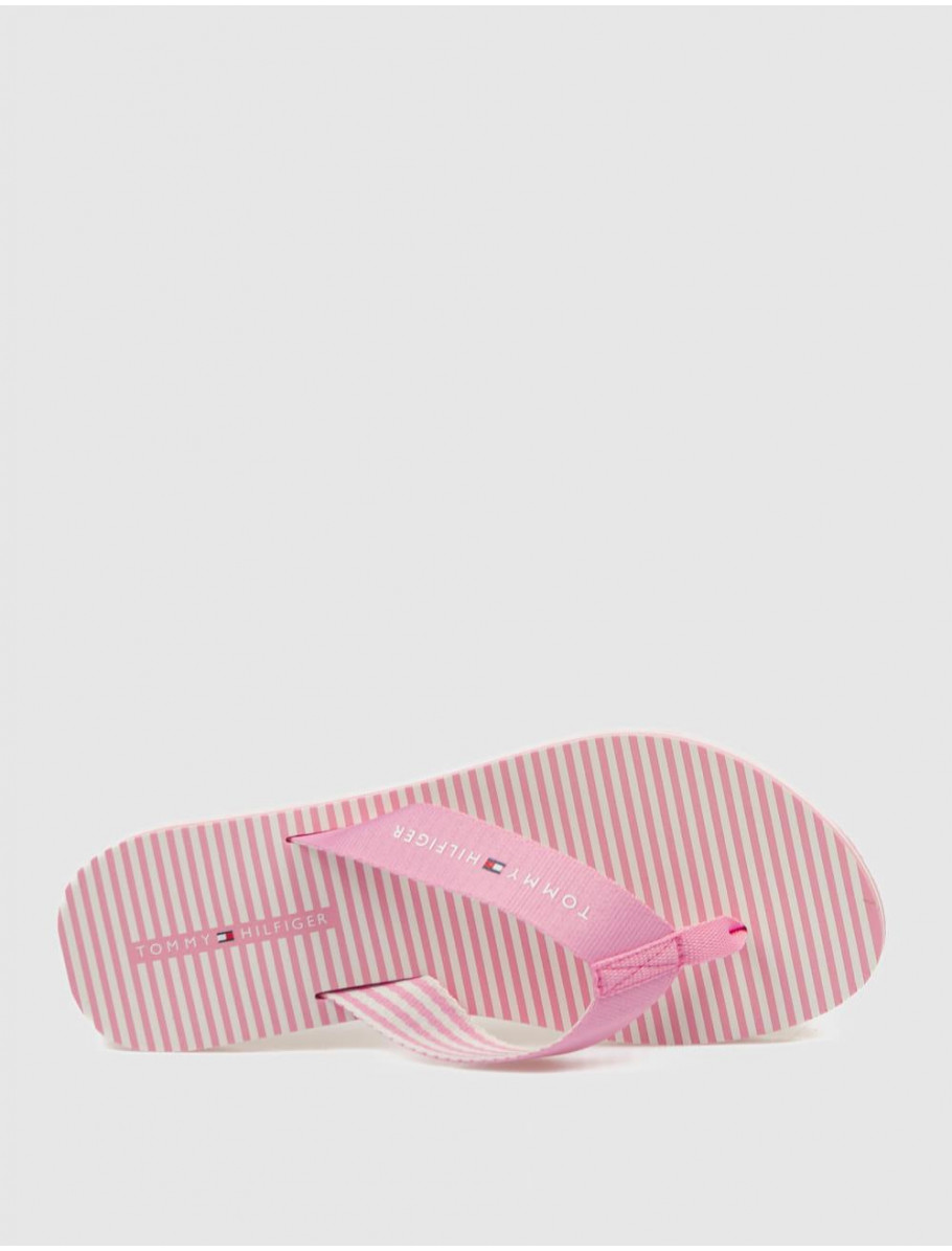 CHANCLA TOMMY HILFIGER TH ITHACA STRIPE SUMMER ROSA