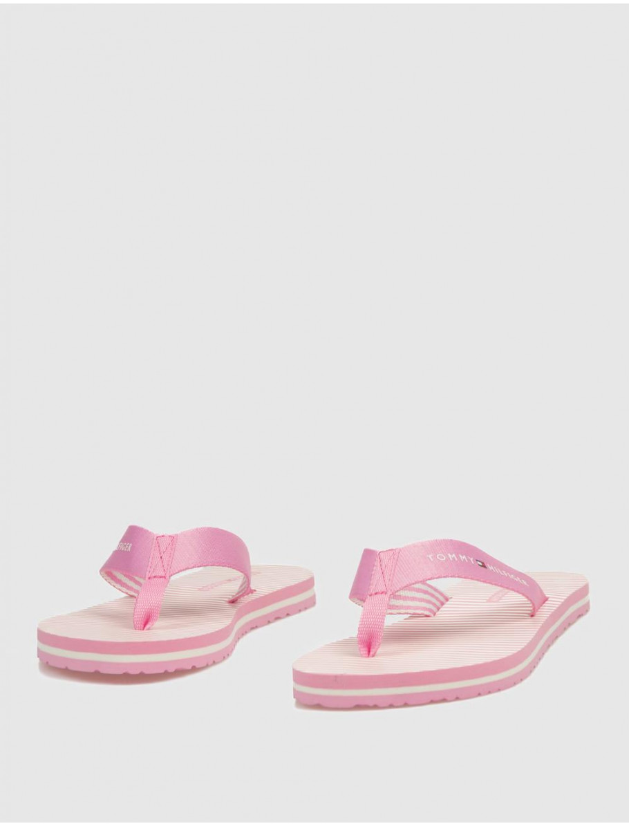 CHANCLA TOMMY HILFIGER TH ITHACA STRIPE SUMMER ROSA