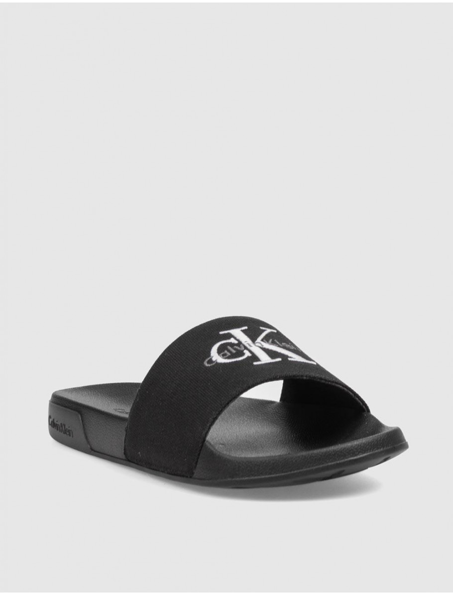 CHANCLA CALVIN KLEIN ESS SLIDE CV WN NEGRO