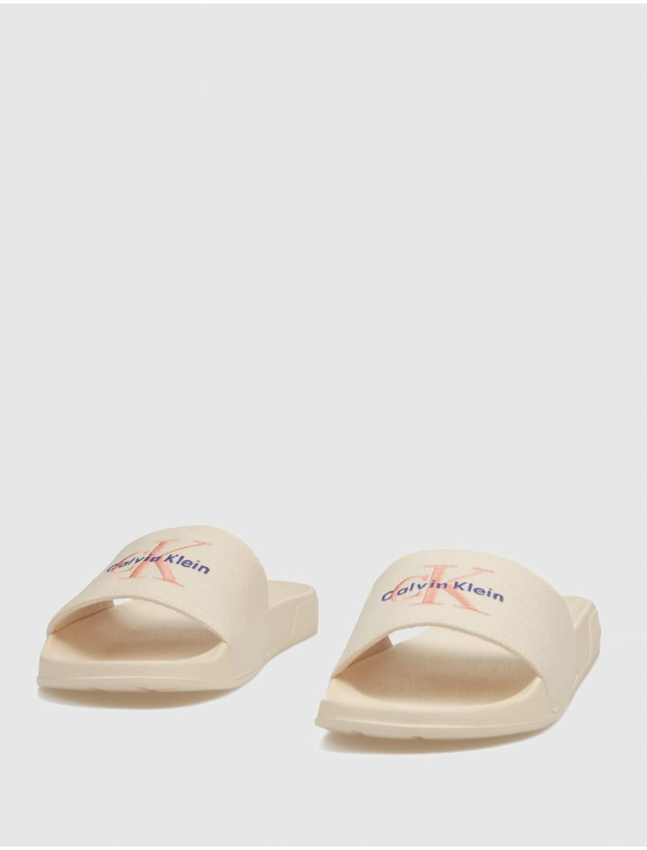 CHANCLA CALVIN KLEIN ESS SLIDE CV BEIG