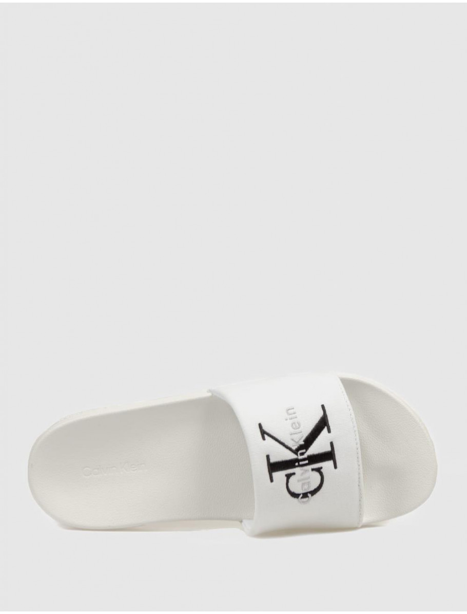 CHANCLA CALVIN KLEIN ESS SLIDE CV BLANCO