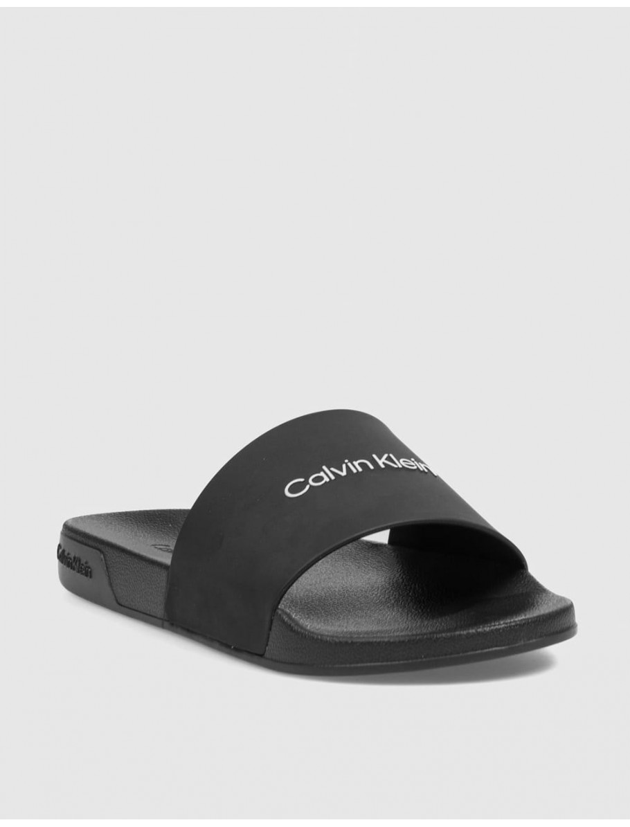 CHANCLA CALVIN KLEIN ESS SLIDE MONOBRAND CV NEGRO