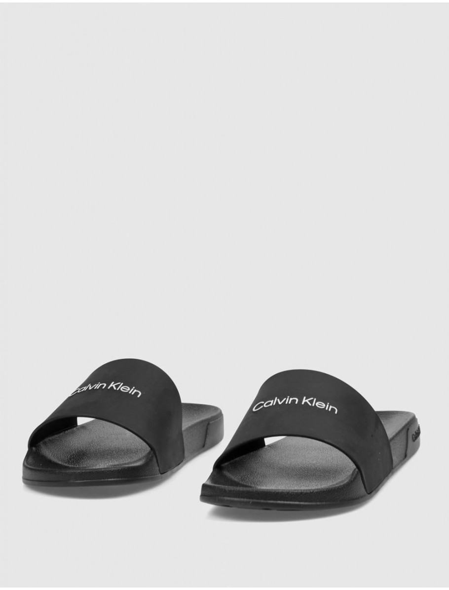 CHANCLA CALVIN KLEIN ESS SLIDE MONOBRAND CV NEGRO