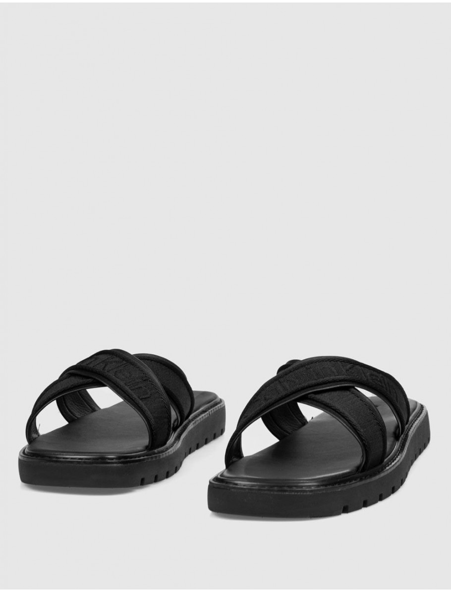 CHANCLA CALVIN KLEIN SQ MOLDED SANDAL XCROSS NEGRO