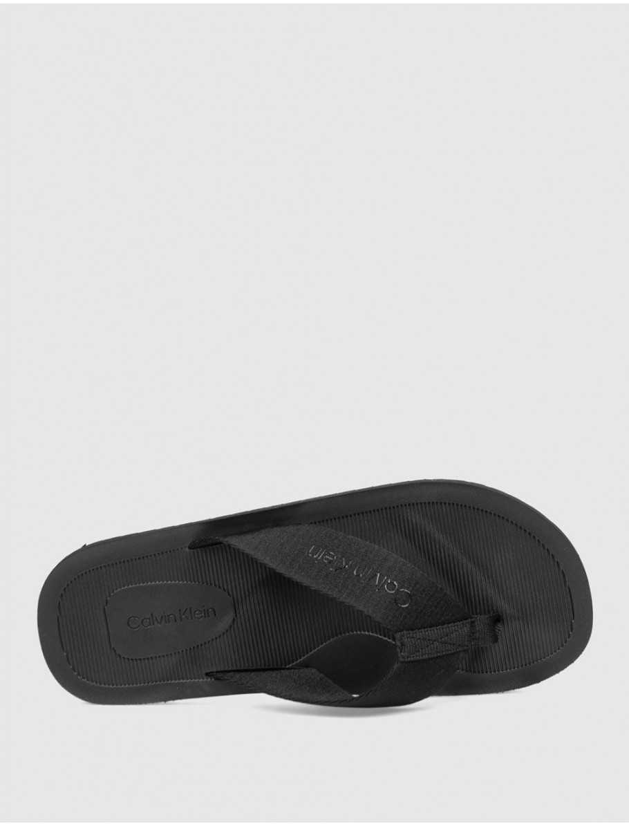 CHANCLA CALVIN KLEIN CITY THONG SLIDE NEGRO