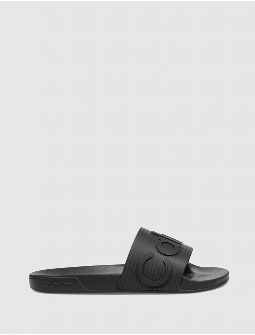 CHANCLA CALVIN KLEIN ESS SLIDE TEXTURE NEGRO
