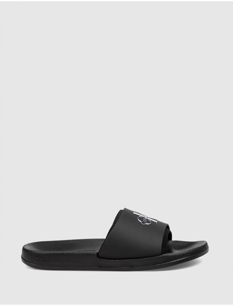 CHANCLA CALVIN KLEIN ESS SLIDE RUBBER NEOPRENE NEGRO