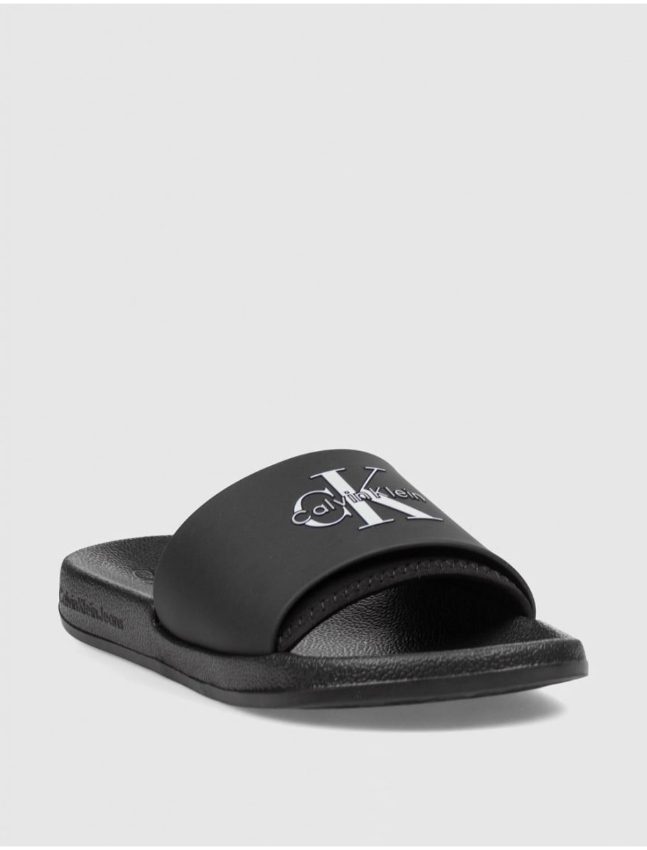 CHANCLA CALVIN KLEIN ESS SLIDE RUBBER NEOPRENE NEGRO