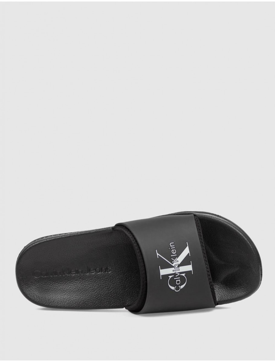 CHANCLA CALVIN KLEIN ESS SLIDE RUBBER NEOPRENE NEGRO