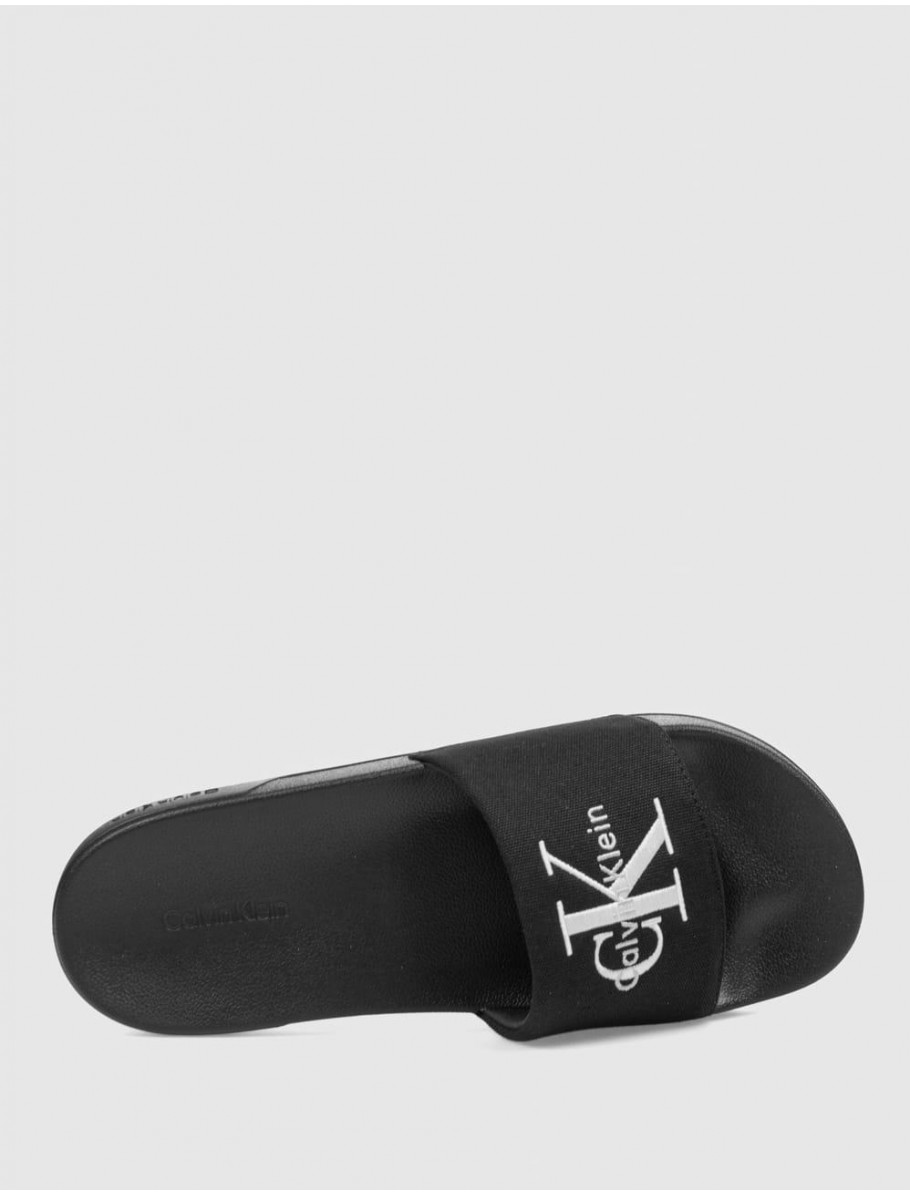 CHANCLA CALVIN KLEIN ESS SLIDE CV NEGRO