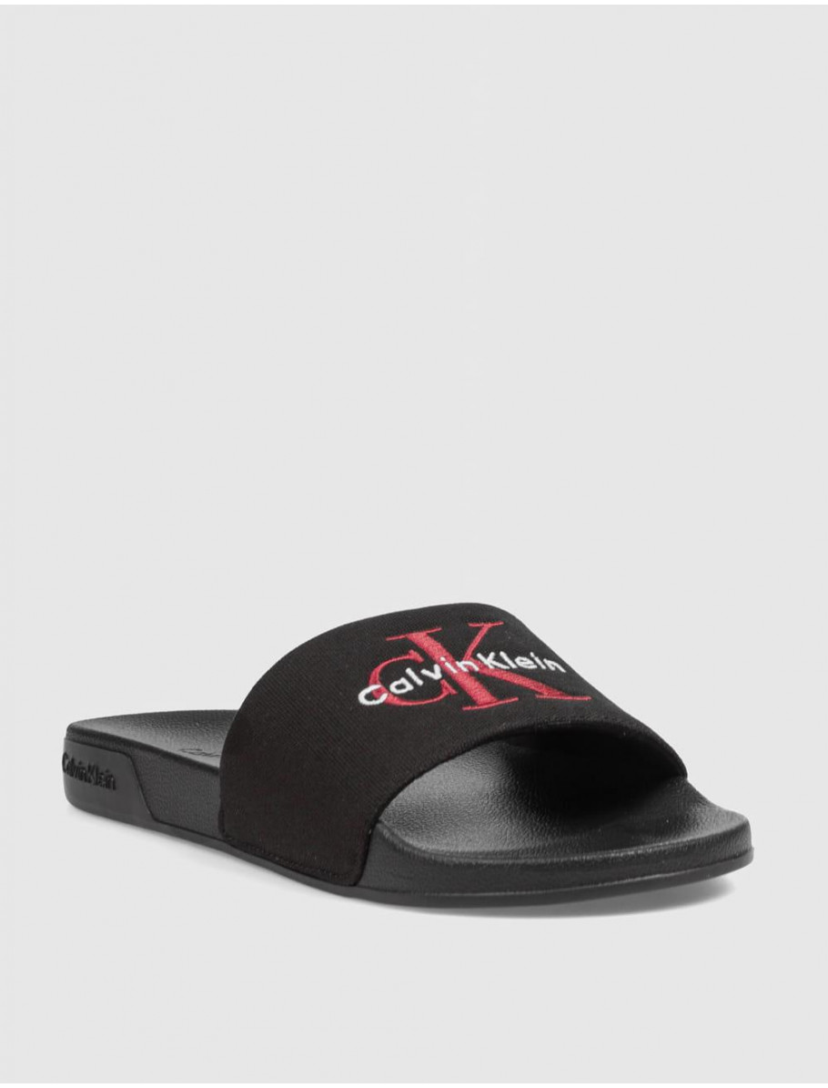 CHANCLA CALVIN KLEIN ESS SLIDE CV NEGRO