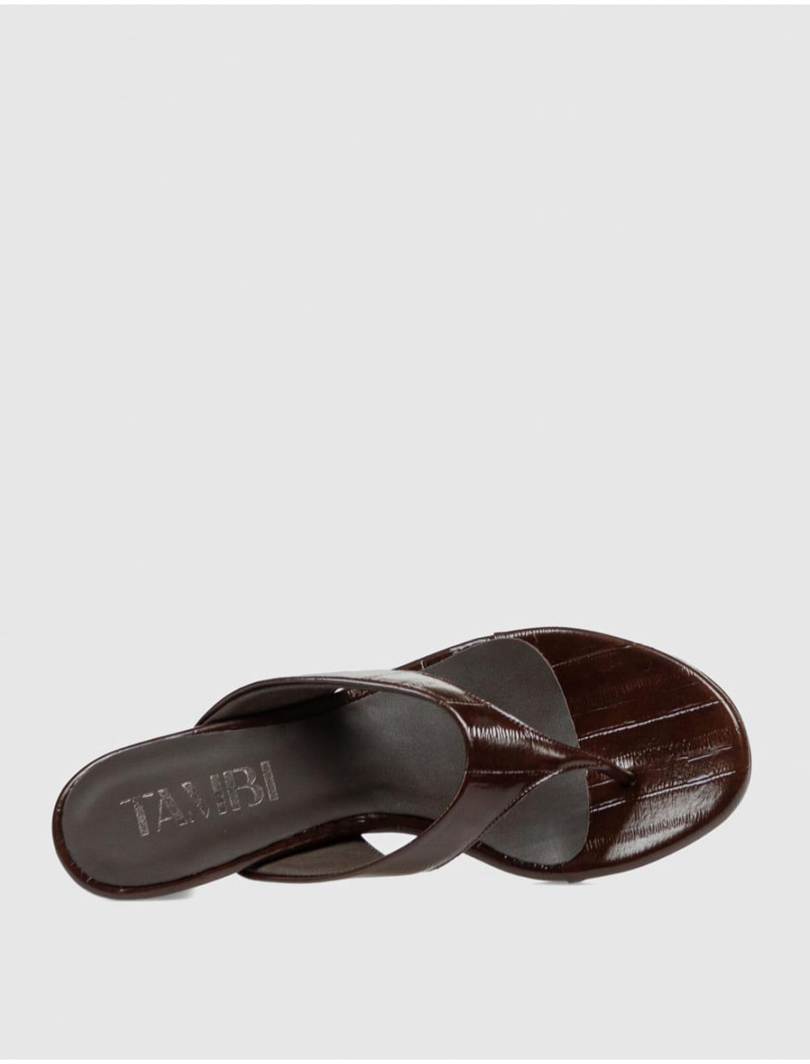 SANDALIA DE DEDO TAMBI MINIMAL MARRoN