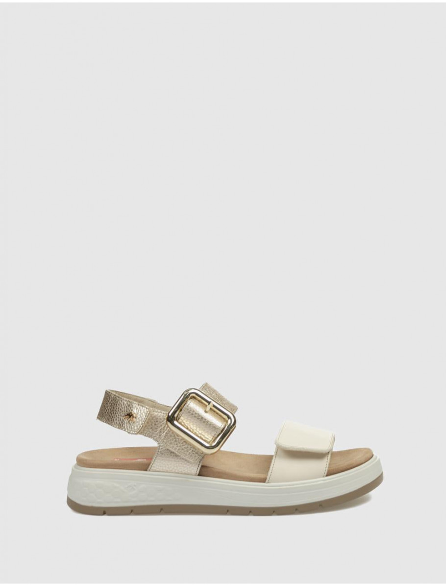 SANDALIA FLUCHOS F2166 PLATINO
