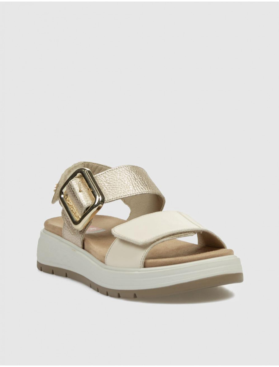 SANDALIA FLUCHOS F2166 PLATINO